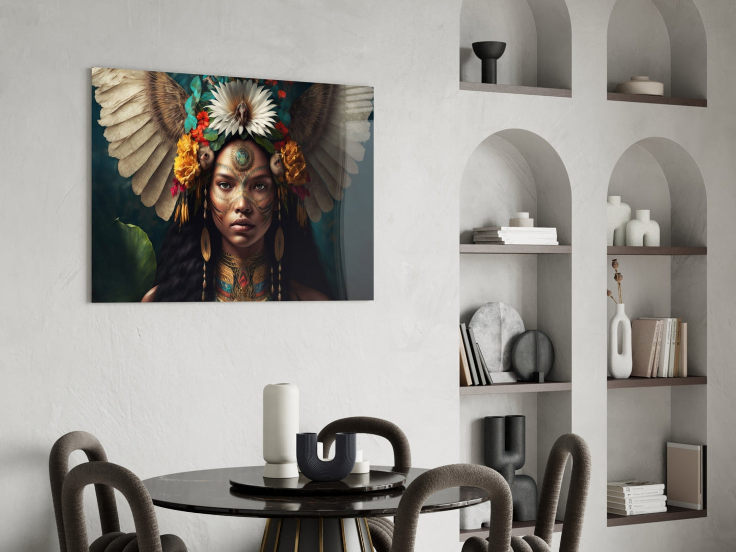 Insigneart USA Beauty of the Clan Glass Wall Art || Designer Collection