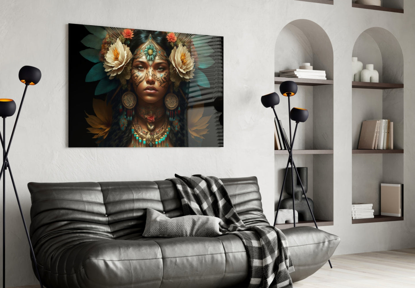 Insigneart USA Beauty of the Clan Glass Wall Art || Designer Collection