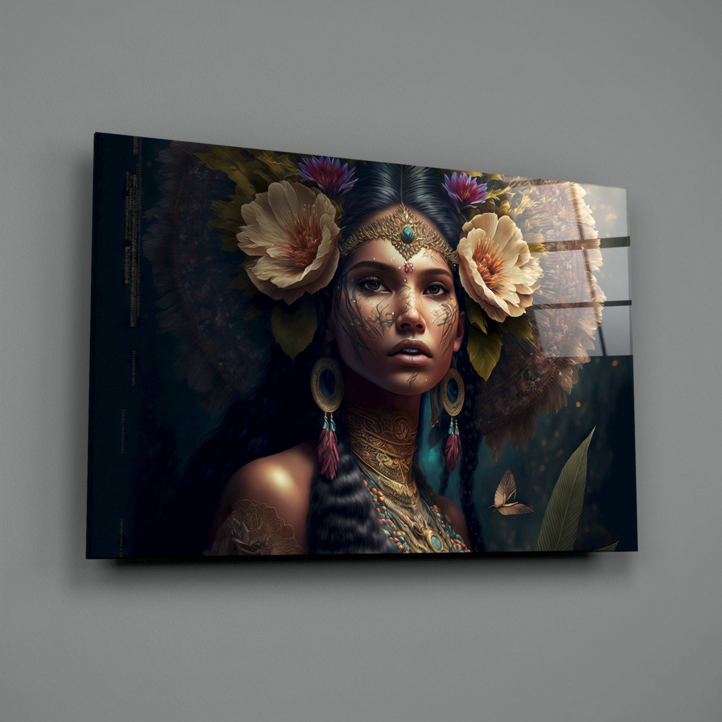 Insigneart USA Flower Master Glass Wall Art || Designer Collection