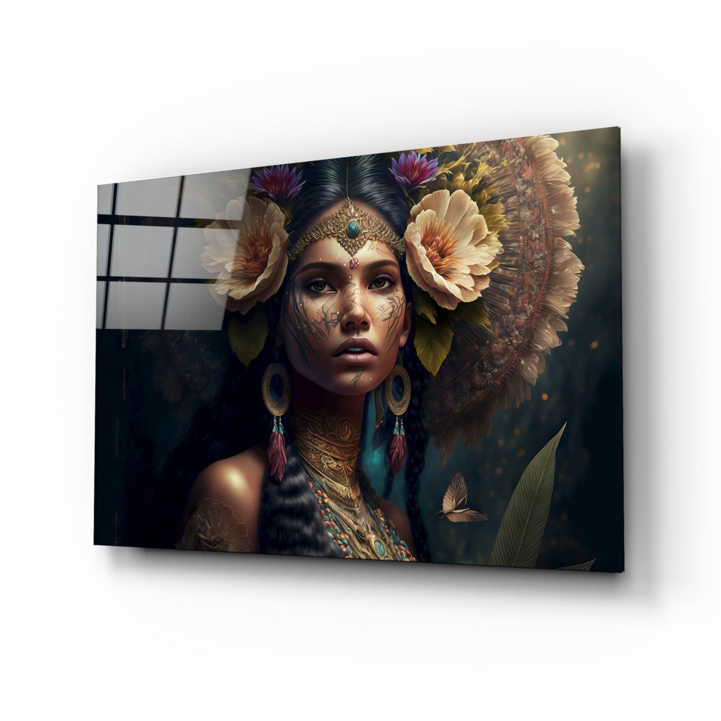 Insigneart USA Flower Master Glass Wall Art || Designer Collection