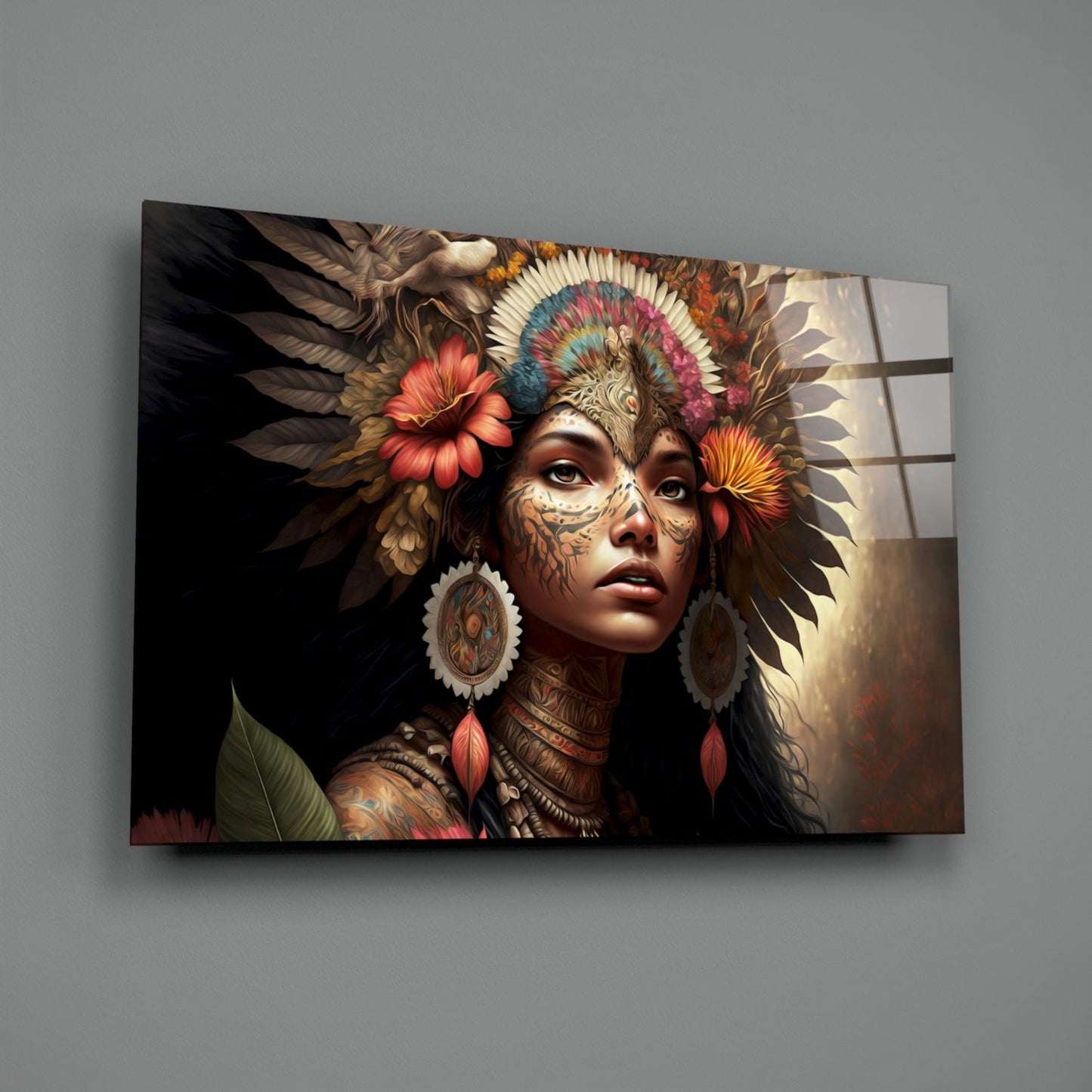 Beauty of the Clan Glass Wall Art || Designer Collection