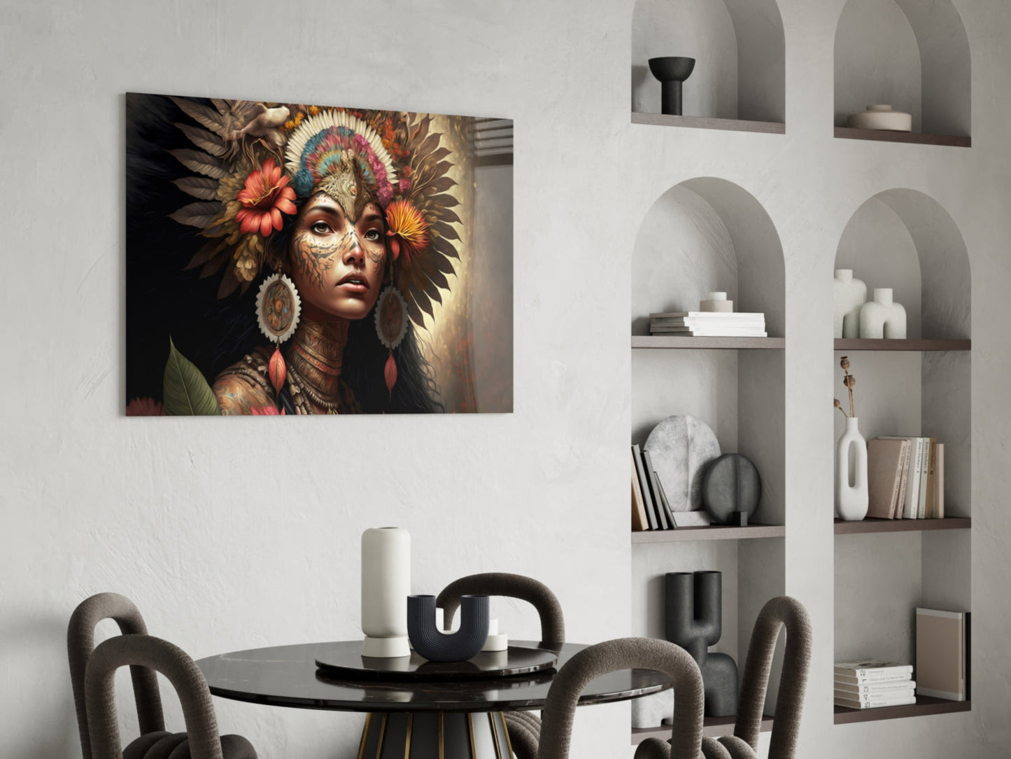 Beauty of the Clan Glass Wall Art || Designer Collection