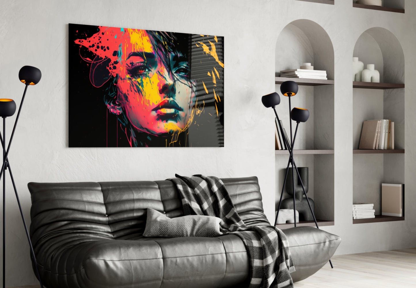 Insigneart USA Rebel Beauty Glass Wall Art || Designer Collection