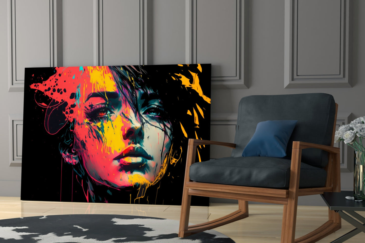 Insigneart USA Rebel Beauty Glass Wall Art || Designer Collection