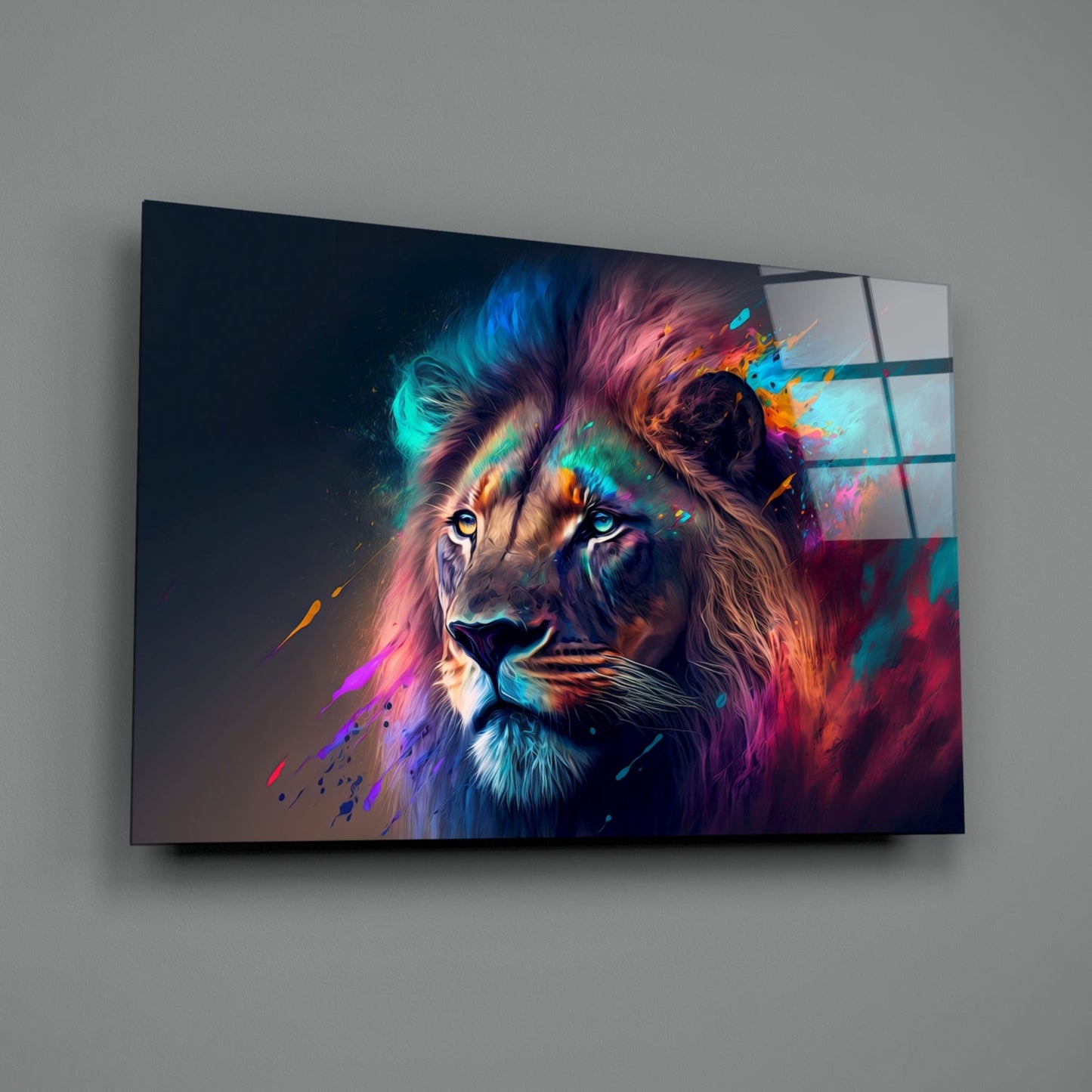 Insigneart USA Nobility of the Lion Glass Wall Art || Designer Collection
