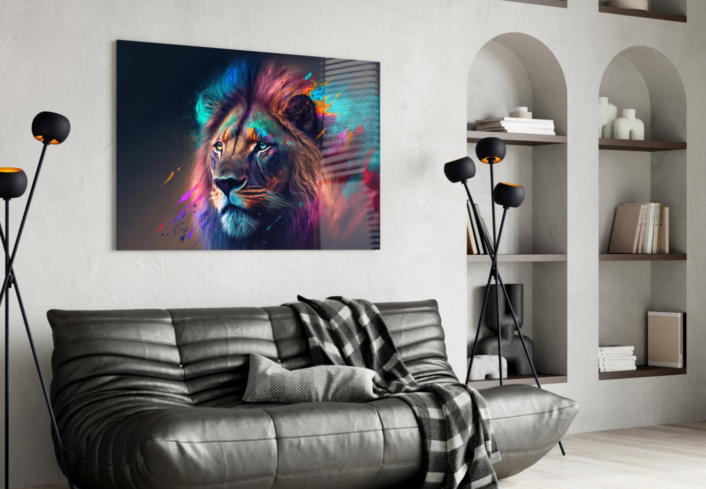 Insigneart USA Nobility of the Lion Glass Wall Art || Designer Collection