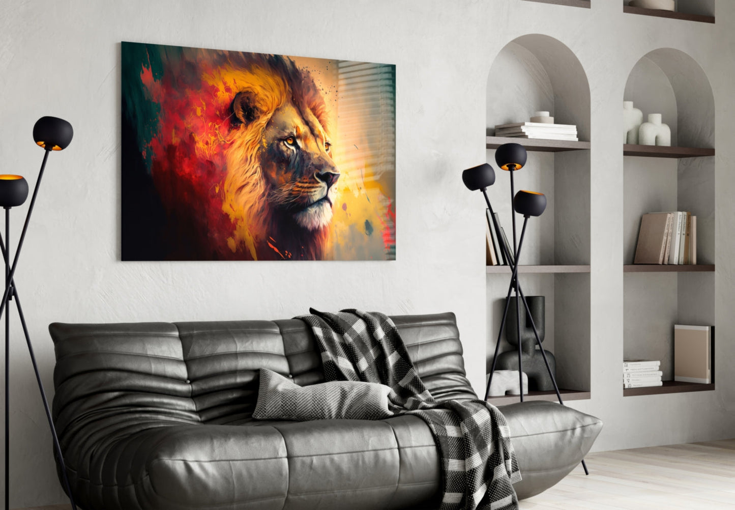 Insigneart USA Nobility of the Lion Glass Wall Art || Designer Collection
