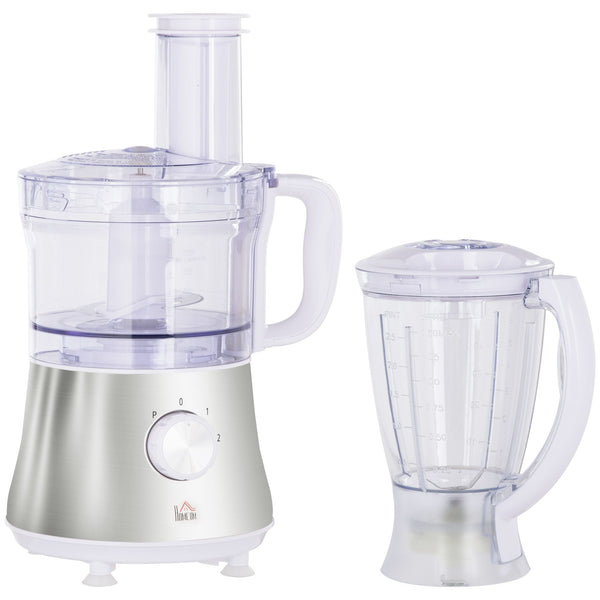 2 in 1 Blender and Food Processor Combo for Chopping, Slicing, Shredding, Mincing and Pureeing for Vegetable, Meat and Nuts, 500W 5-Cup Bowl, 1.5L Blender Jug, 3 Blades and Adjustable Speed EasyOptionXY LLC