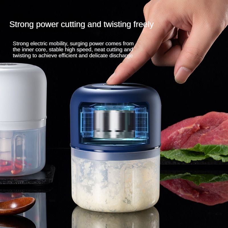 1pc Mini Garlic Masher; Electric Household Small Garlic Masher; Garlic Puller; Baby Food Supplement; Garlic Masher; Strong Power EasyOptionXY LLC