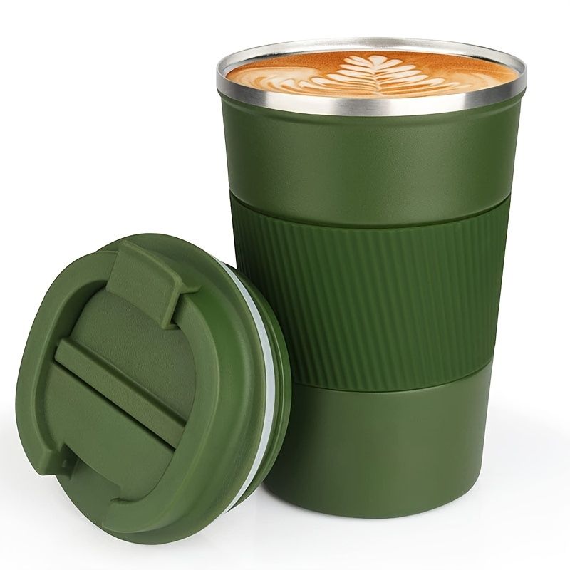 1pc; Stainless Steel Vacuum Insulated Tumbler; Coffee Travel Mug Spill Proof With Lid; T hermos Cup For Keep Hot/Ice Coffee; Tea And Beer EasyOptionXY LLC