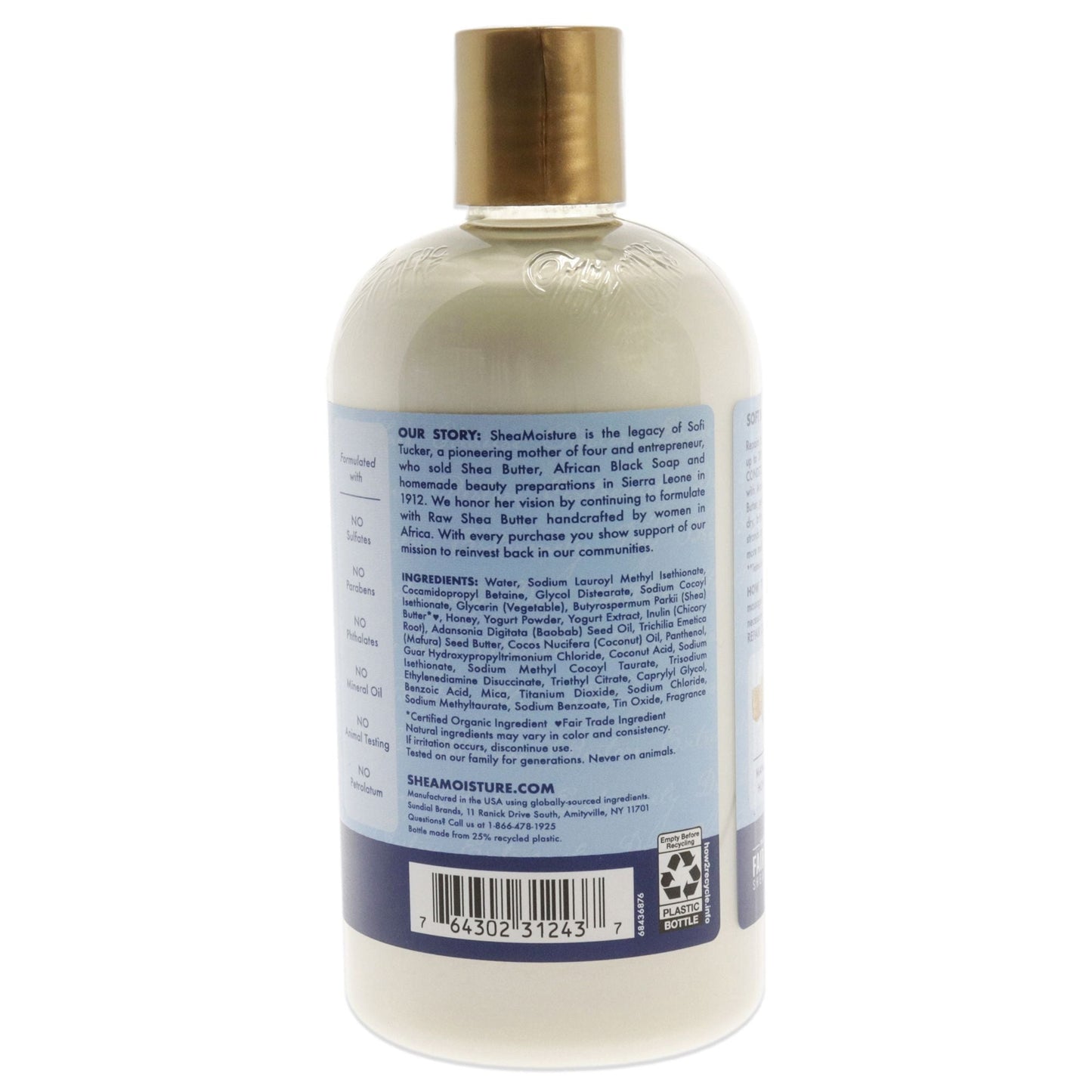 Manuka Honey and Yogurt Hydrate Plus Repair Shampoo by Shea Moisture for Unisex - 13 oz Shampoo EasyOptionXY LLC