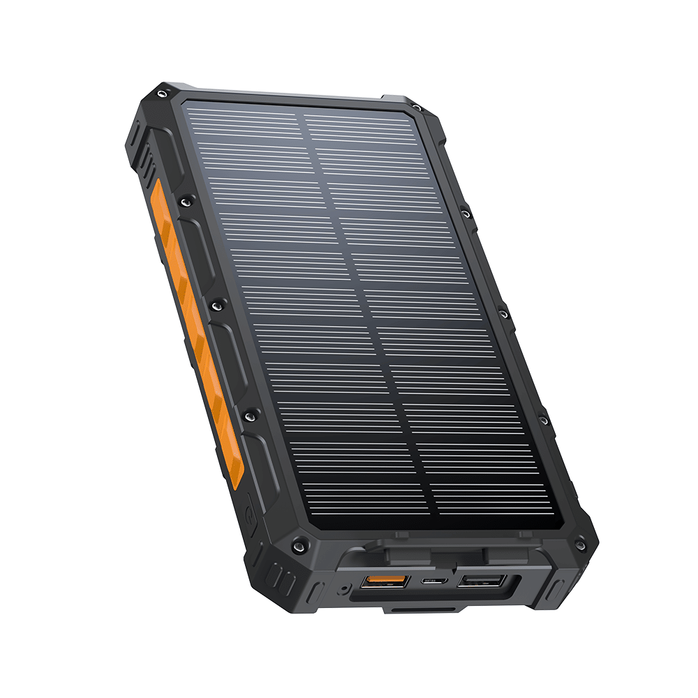 Power Bank Wireless Charger 20000mAh Fast Charging Power Bank for All Mobile Devices, Solar Portable Charger with Dual Flashlights, Carabiner EasyOptionXY LLC