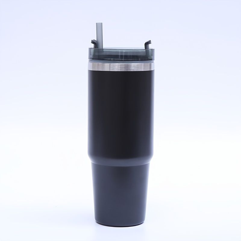 1pc Stainless Steel Vacuum Mug; Home; Office Or Car Vacuum Flask; Insulation Cup With Straw; Insulated Tumbler EasyOptionXY LLC