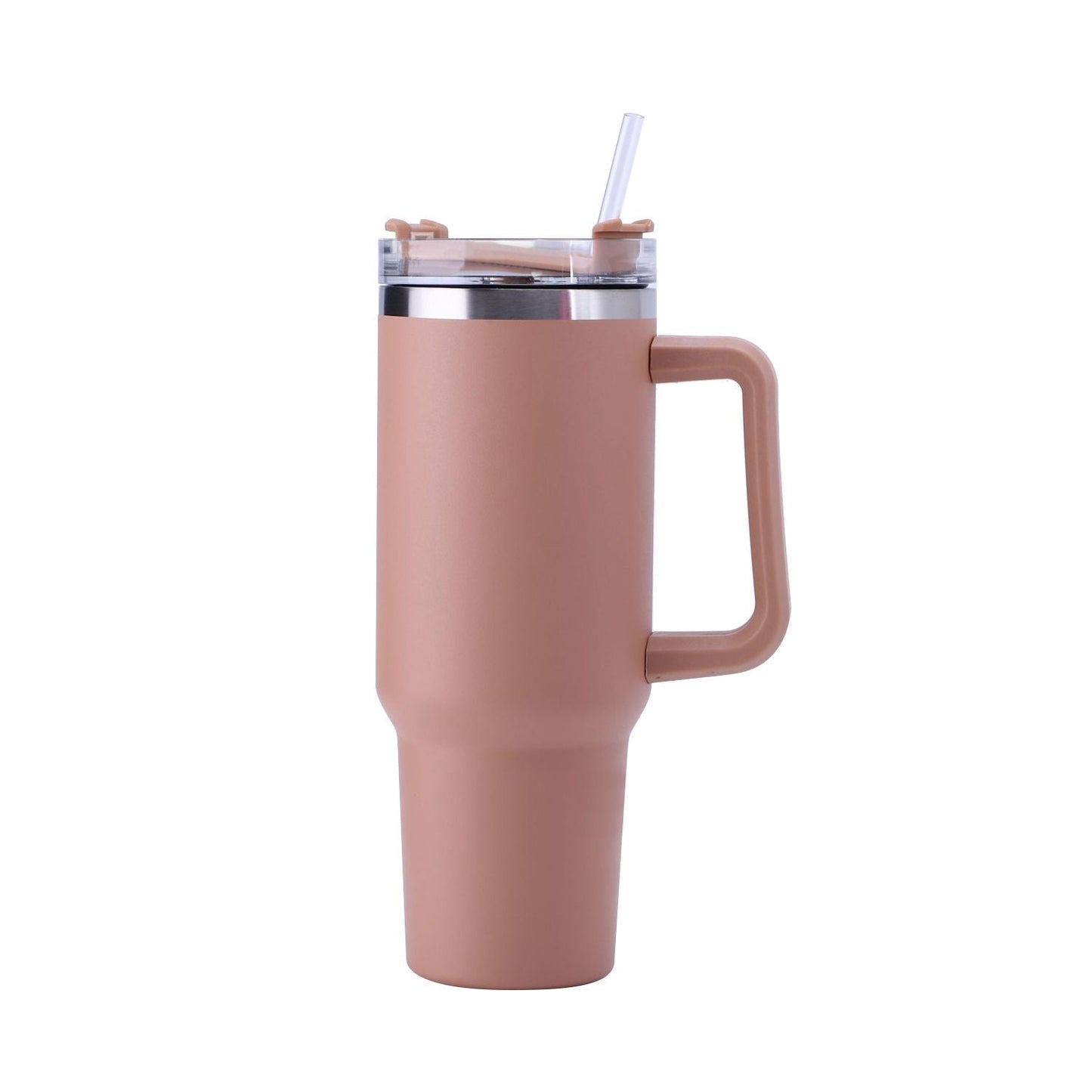 30OZ Straw Coffee Insulation Cup With Handle Portable Car Stainless Steel Water Bottle LargeCapacity Travel B PA F ree Thermal Mug EasyOptionXY LLC