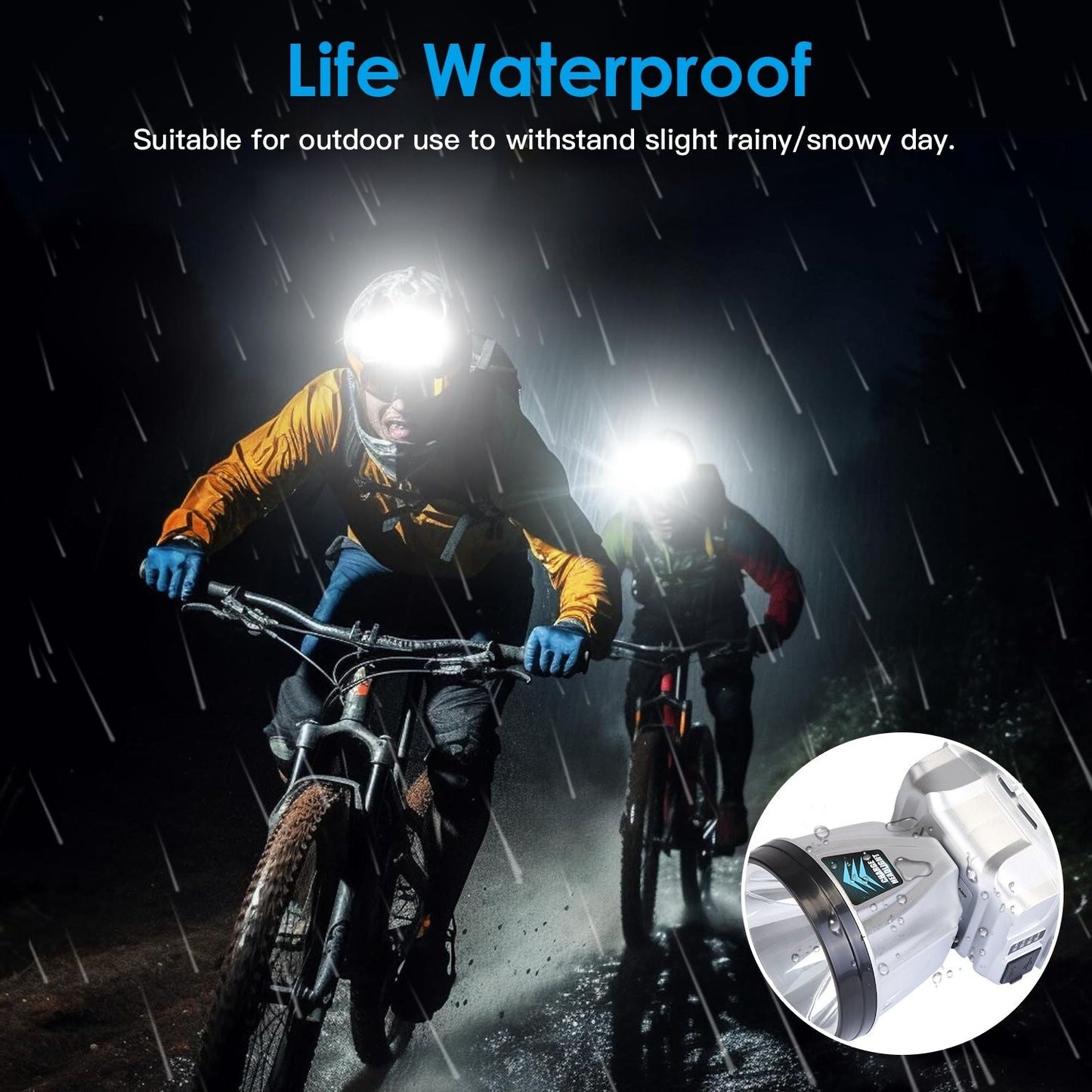 Rechargeable Headlamp High Power Headlight Torch Flashlight with Motion Sensor 3 Light Modes for Fishing Running Camping Hiking EasyOptionXY LLC