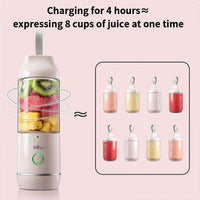 Bear Portable Blender With 11.84Oz B pa F ree Blender Bottles, Usb Rechargeable Blenders For Shakes And Smoothies EasyOptionXY LLC