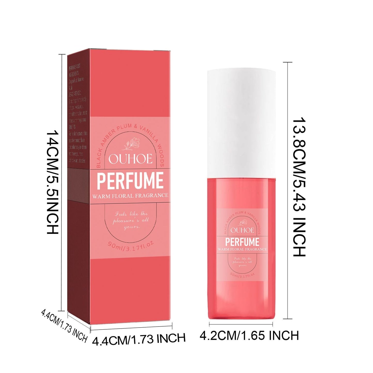 OUHOE Brazil Perfume (Red) For Women Dating Fresh Natural Long-lasting Fragrance Non-pungent Floral Body Perfume Spray