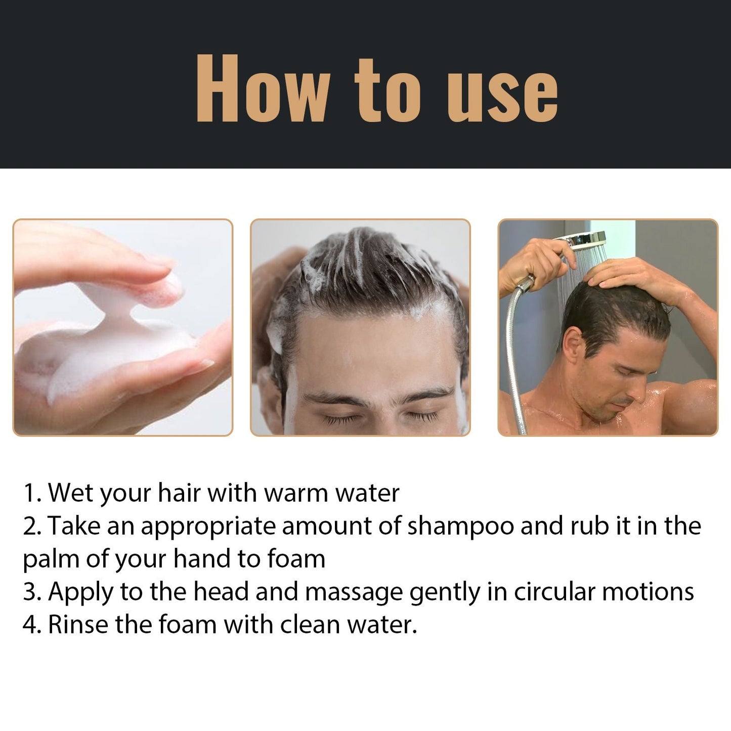 Root Activator Shampoo, Natural Hair Regrowth Shampoos, Unisex Hair Thickening Shampoo, Gently Shampoo For Men & Women, Nourishing Long Lasting Hair Care For Darker & Thicker Hair EasyOptionXY LLC