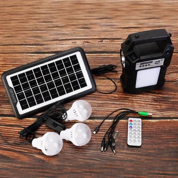Portable Solar Power Station Rechargeable Backup Power Bank w/Flashlight 3 Lighting Bulbs For Camping Outage Garden Lamp EasyOptionXY LLC