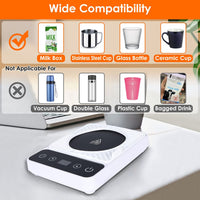 Desktop Electric Mug Warmer Auto Shut Off Timer Setting 6 Temperature Levels Cup Warmer for Milk Tea Cup Heating Plate EasyOptionXY LLC