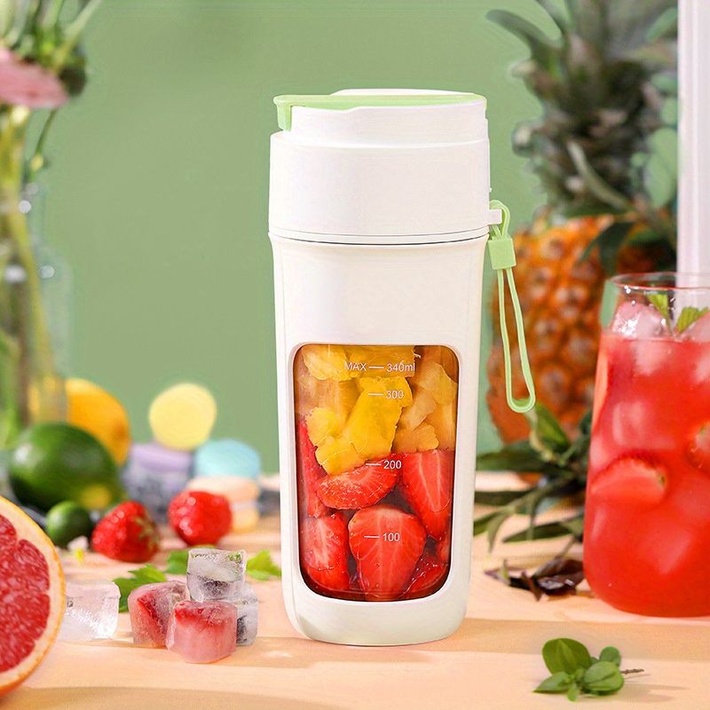 Portable Wireless Blender With The Straw; USB Travel Juice Cup Baby Food Mixing Juicer Machince With Updated 8 Blades 3000mAh Rechargeable Battery EasyOptionXY LLC