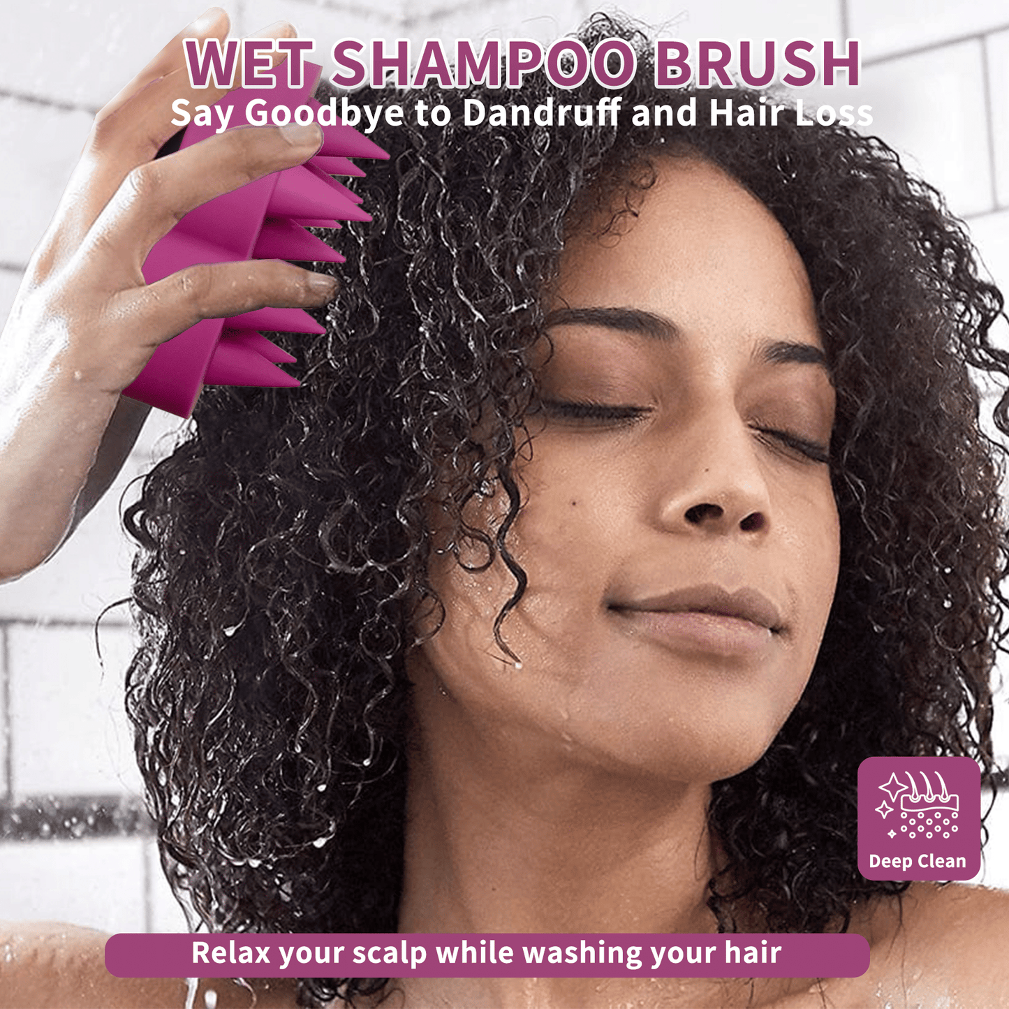 Silicone Scalp Massager for Hair Growth, Scalp Scrubber Brush for Shower, Andruff Exfoliating Stress Relax Wet Dry Scalp Brush, Deeply Cleanses Scalp Pores
