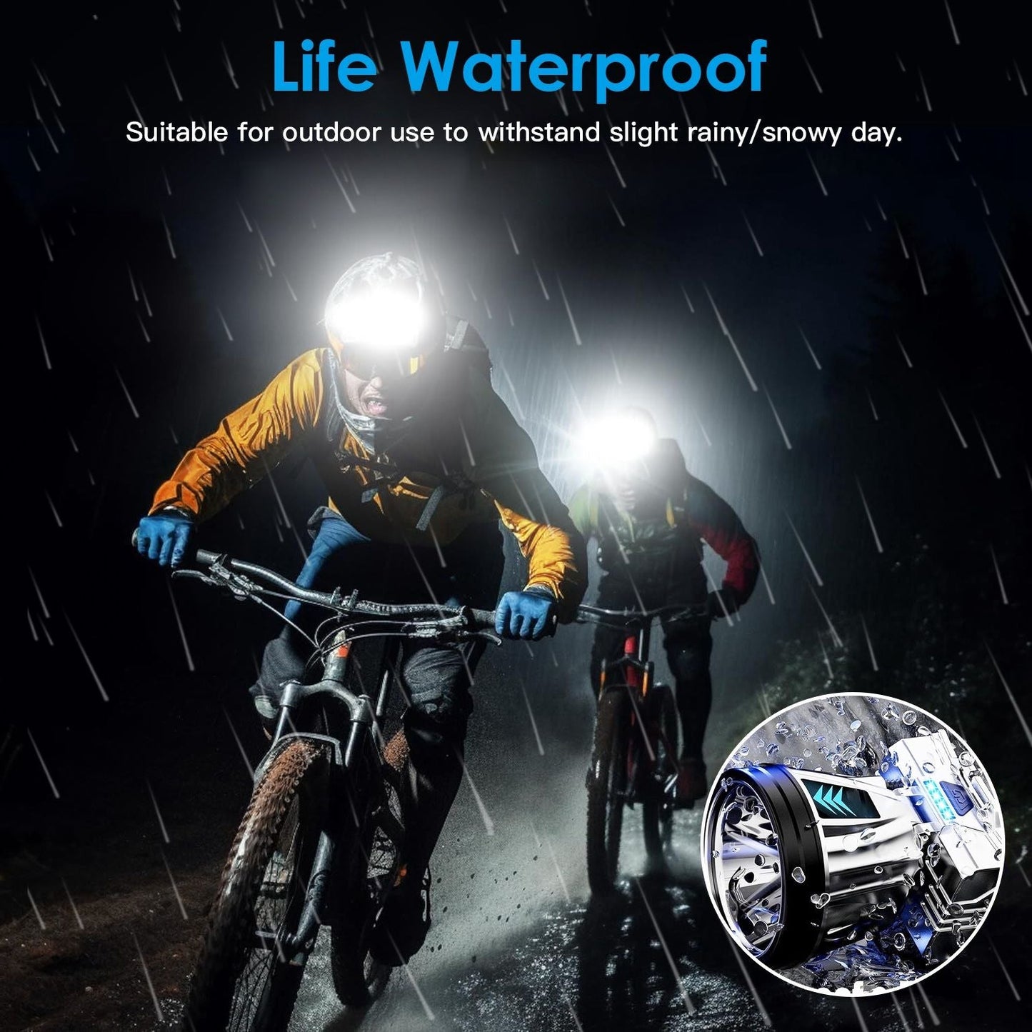 Rechargeable Headlamp High Power Headlight Torch Flashlight with 3 Light Modes for Fishing Running Camping Hiking EasyOptionXY LLC