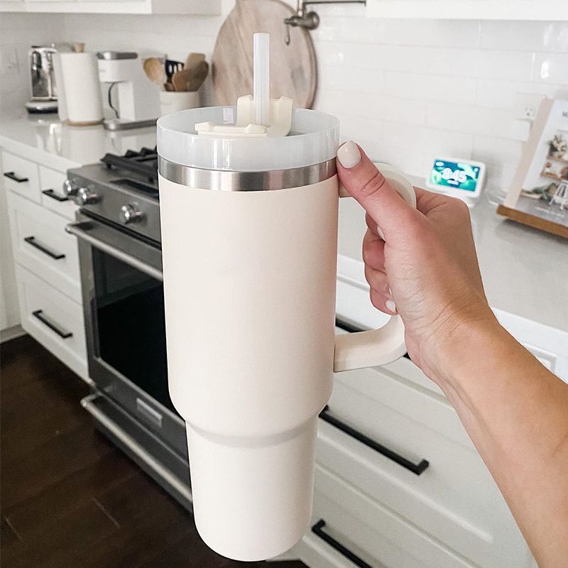 1200ml Stainless Steel Mug Coffee Cup Thermal Travel Car Auto Mugs T hermos 40 Oz Tumbler with Handle Straw Cup Drinkware New In EasyOptionXY LLC