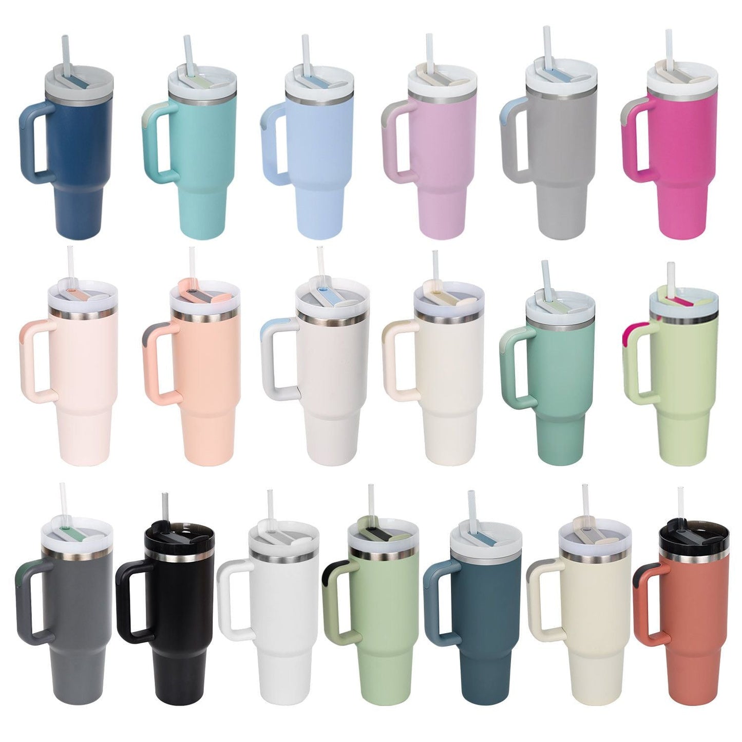 1200ml Stainless Steel Mug Coffee Cup Thermal Travel Car Auto Mugs T hermos 40 Oz Tumbler with Handle Straw Cup Drinkware New In EasyOptionXY LLC