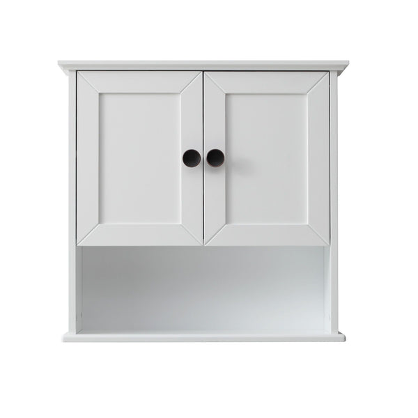 23 "x22" Bathroom Wall Cabinet Wooden Medicine Cabinet MDF Material Storage Organizer with Buffer Hinges;  adjustable Shelves Cupboard Storage Cabinet with Handles EasyOptionXY LLC