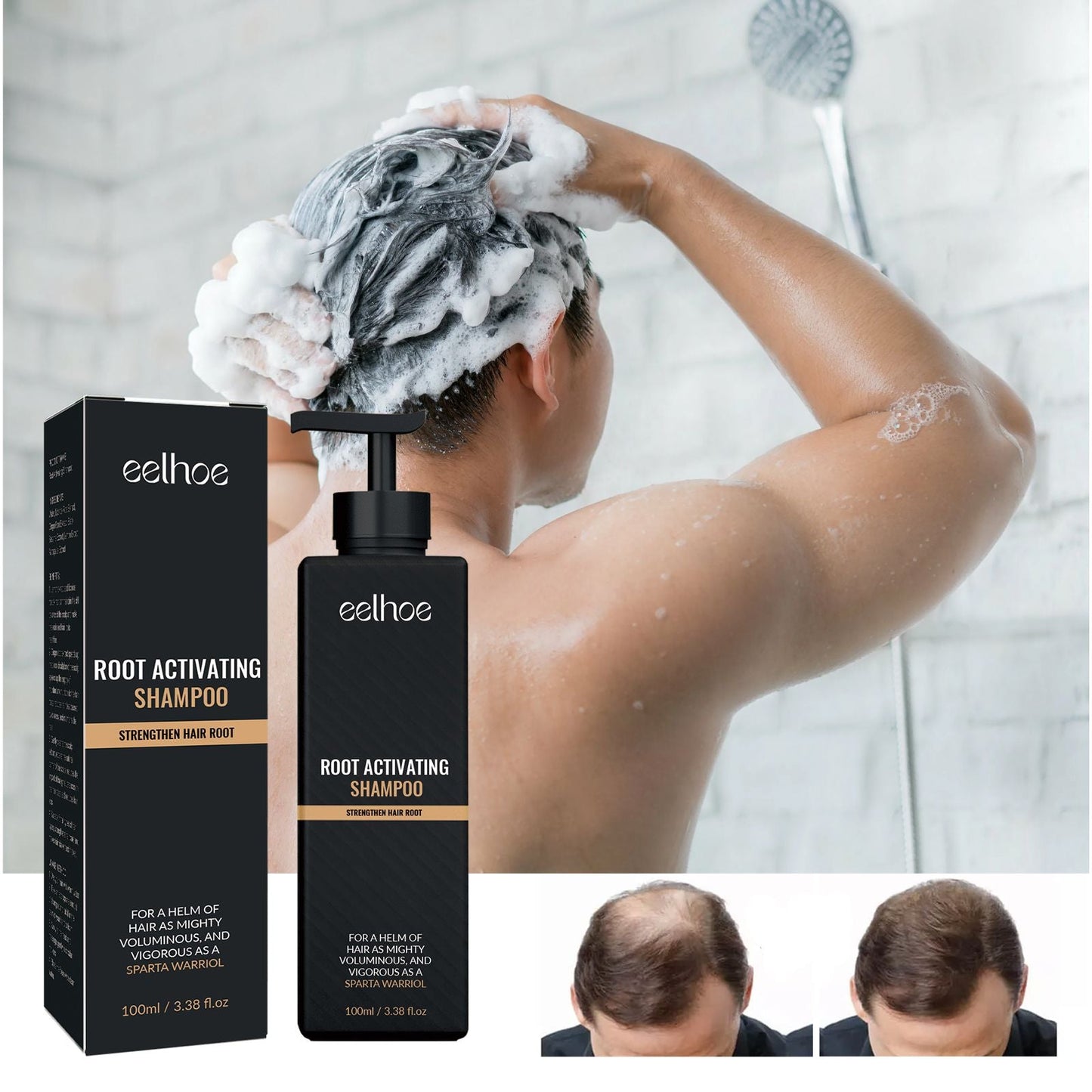 Root Activator Shampoo, Natural Hair Regrowth Shampoos, Unisex Hair Thickening Shampoo, Gently Shampoo For Men & Women, Nourishing Long Lasting Hair Care For Darker & Thicker Hair EasyOptionXY LLC