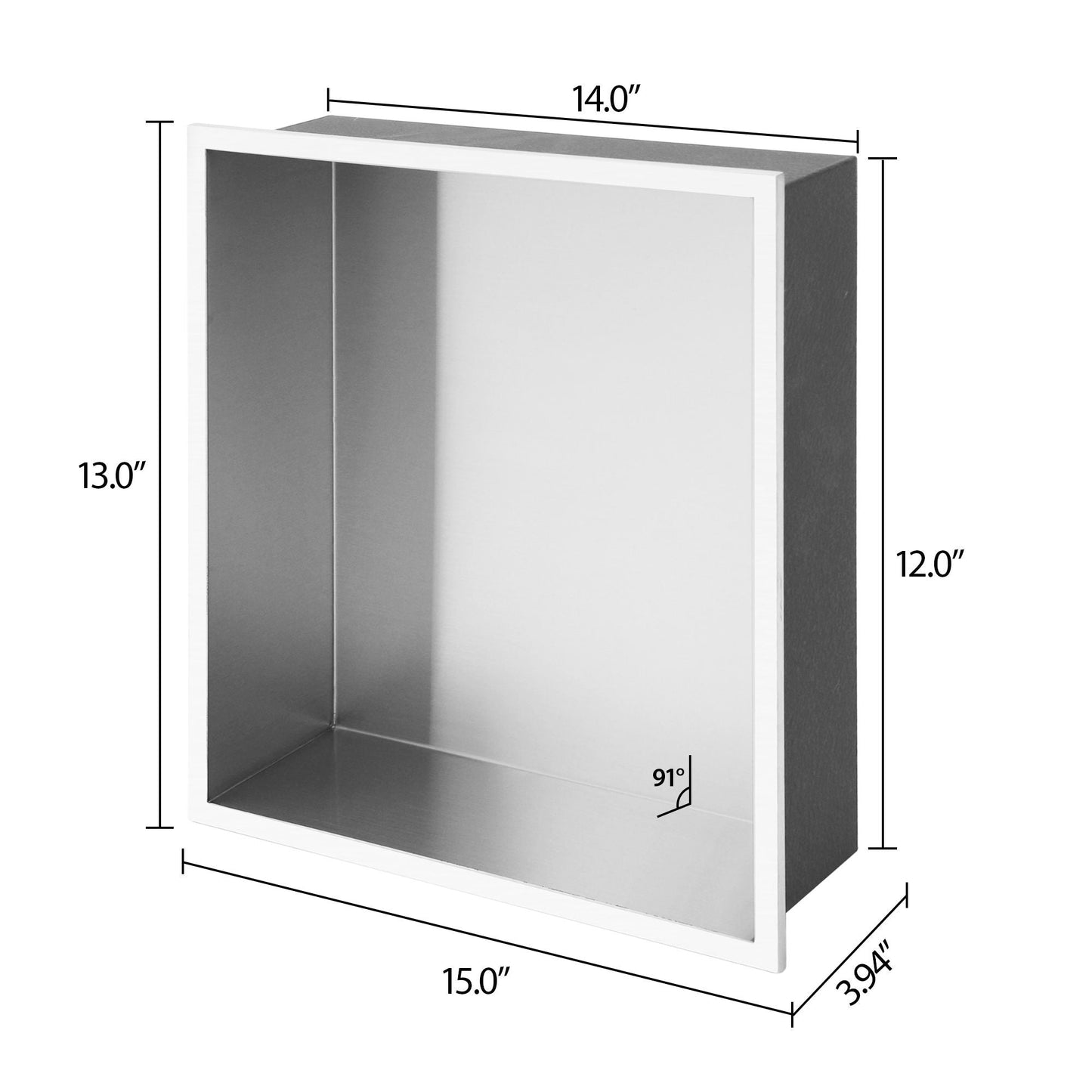 Brushed Stainless Steel Wall Shower Niche , Double Recessed Shower Shelf for Bathroom EasyOptionXY LLC