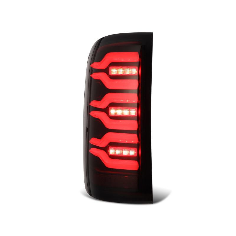 AlphaRex 2014-18 GMC Sierra 1500/2500HD/3500HD LUXX-Series LED Tail Lights Black