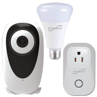 3-Pc. Smart Home Starter Kit with WiFi enabled: HD Camera, Plug, & Bulb Jupiter Gear