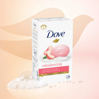 Dove Beauty Bar Soap for Women Rebalancing White Peach & Rice Milk All Skin, 3.75 oz 4 Bars EasyOptionXY LLC