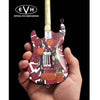 ToyShnip Eddie Van Halen Frankenstein Red & White Mini Guitar Replica