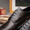 Zelli Italia 25-550-GRY ENZO Italian Calfskin Cap Toe Burnished Black