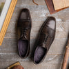 Zelli Italia 25-550-GRY ENZO Italian Calfskin Cap Toe Burnished Black