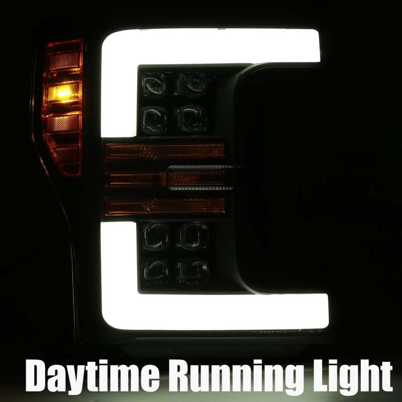 AlphaRex 17-19 Ford Super Duty NOVA-Series LED Projector Headlights Jet Black