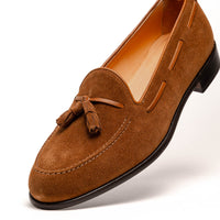 Zelli Italia 16-583-TAB FRANCO Suede Calfskin Tassel Loafer, Tobacco