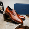 Zelli Italia 25-548-CGN GIOVANNI Italian Calfskin Lace Up Cognac