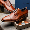 Zelli Italia 25-548-CGN GIOVANNI Italian Calfskin Lace Up Cognac