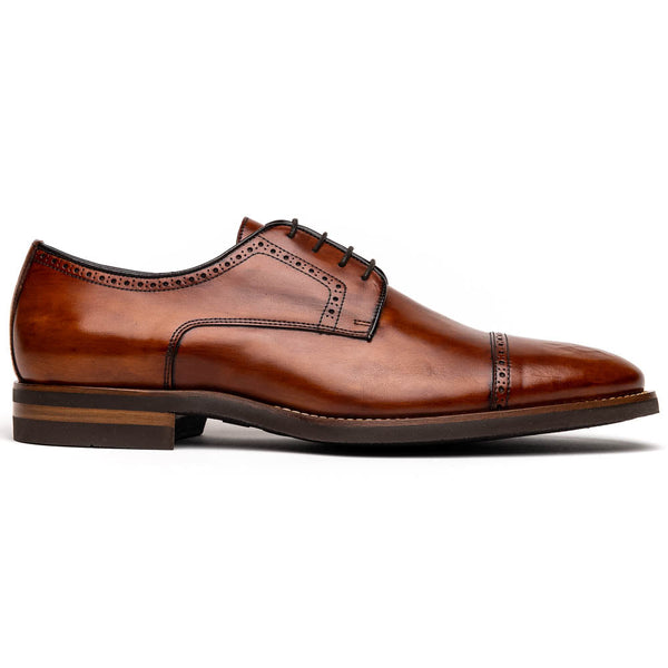 Zelli Italia 25-548-CGN GIOVANNI Italian Calfskin Lace Up Cognac