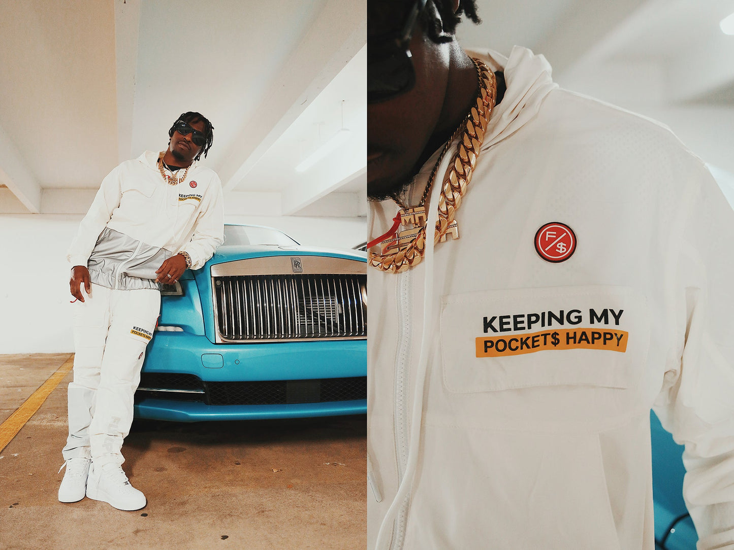 Happy Pockets Jogger (White)