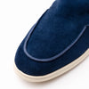 Zelli Italia 16-621-NVY LIVORNO Sueded Italian Goatskin Loafer Navy