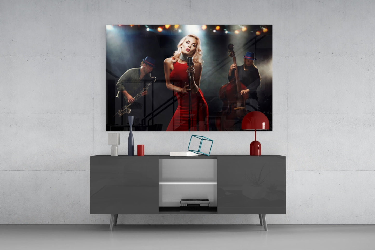 Insigneart USA Insigneart USA Female Musician Glass Wall Art