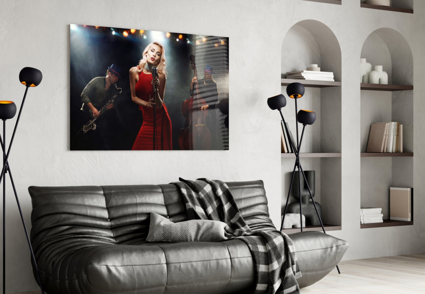 Insigneart USA Insigneart USA Female Musician Glass Wall Art