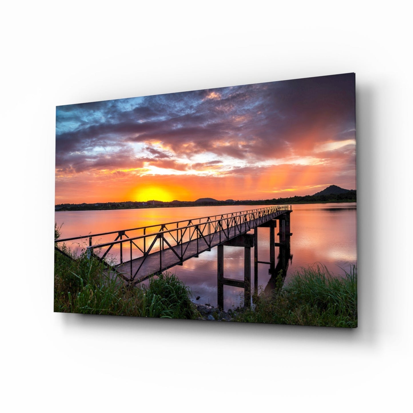 Insigneart USA Insigneart USA Sunset on the Beach Glass Wall Art