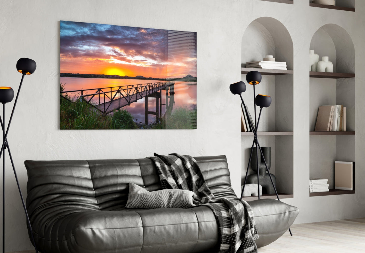Insigneart USA Insigneart USA Sunset on the Beach Glass Wall Art