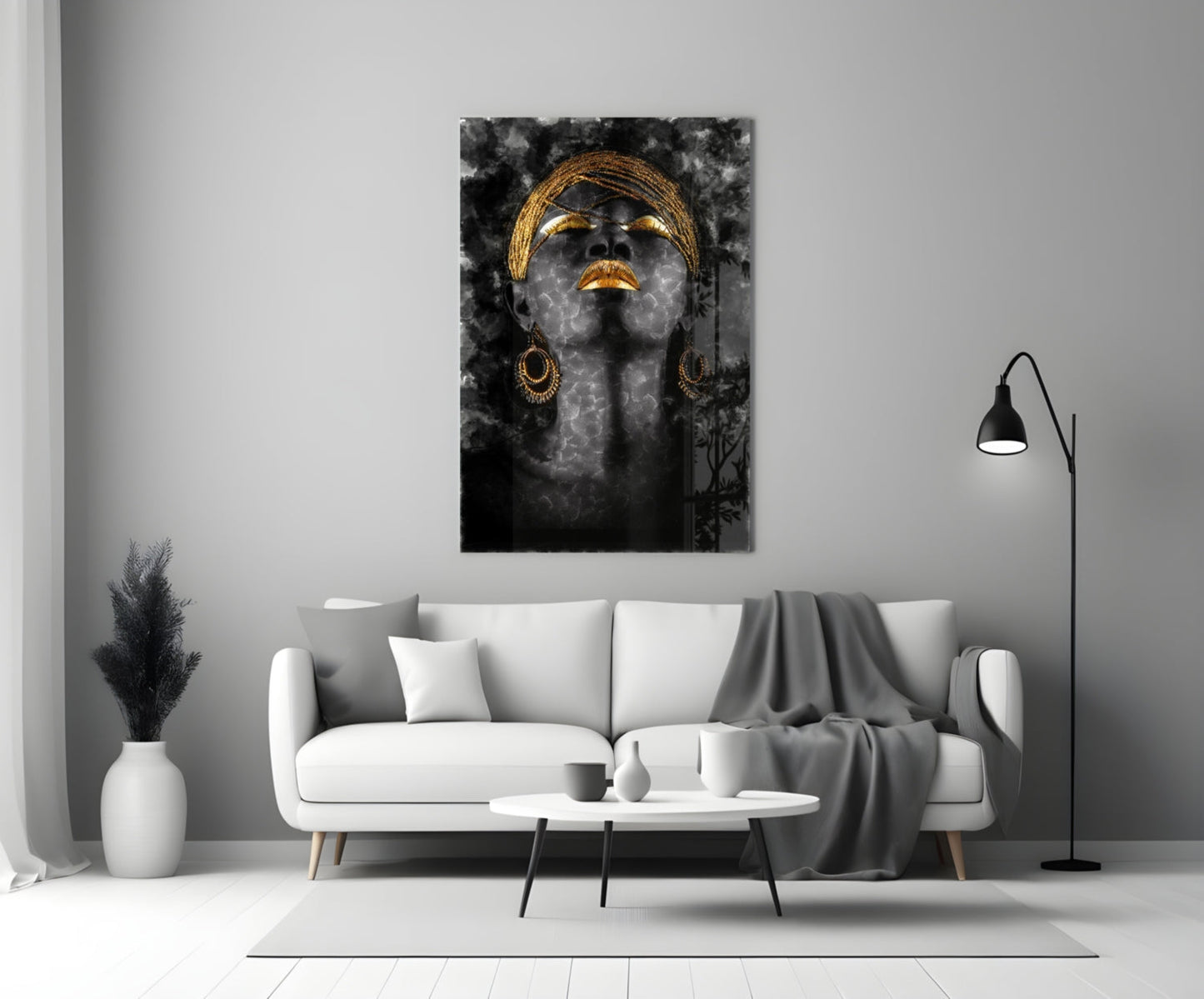 Insigneart USA Insigneart USA African Woman Portrait Glass Wall Art